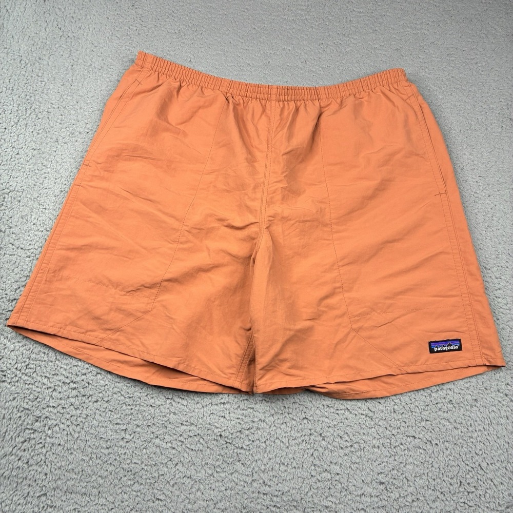 Patagonia Baggies Shorts Men's XL Orange 7" Inseam Mesh Lined Net Plus 58035